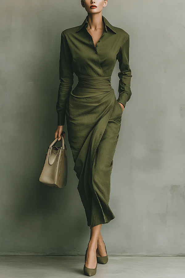 MELIORA | WRAP-STYLE MAXI DRESS