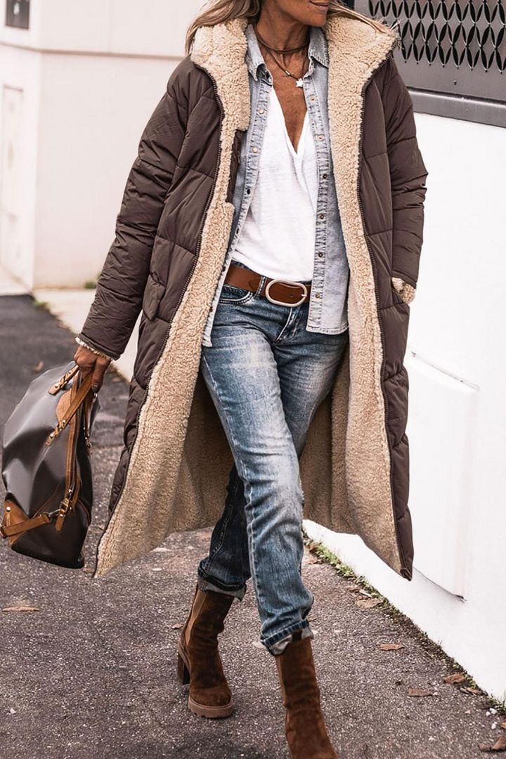CELIA | REVERSIBLE WOOL-BLEND COAT