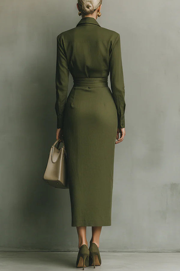 MELIORA | WRAP-STYLE MAXI DRESS