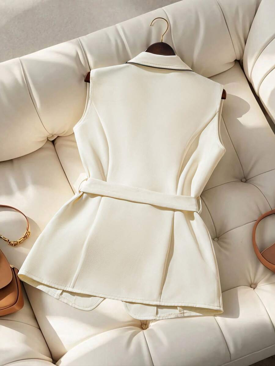 SOFJA - ELEGANT VEST WITH BELT